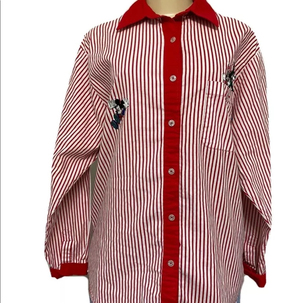 Disney Store Vintage Button Up Embroidered Mickey